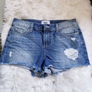 Paige Daryn Distressed Jean Shorts Size 26
